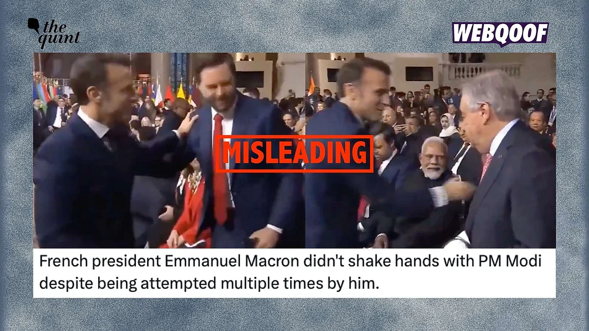 <div class="paragraphs"><p>A video from the recent Paris AI Action Summit has gone viral with the false claim that French President Emmanuel Macron ignored PM Modi at the event.</p></div>