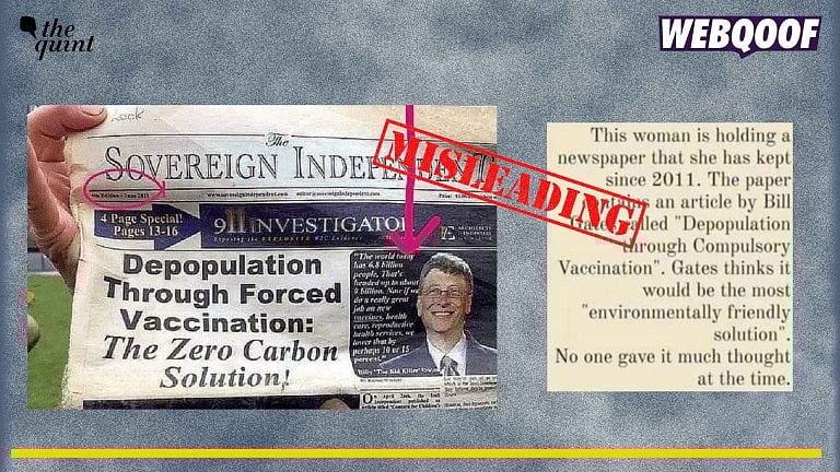 <div class="paragraphs"><p>An old newspaper carrying a misleading claim about Bill Gates calling to reduce population by using vaccination has gone viral again.</p></div>