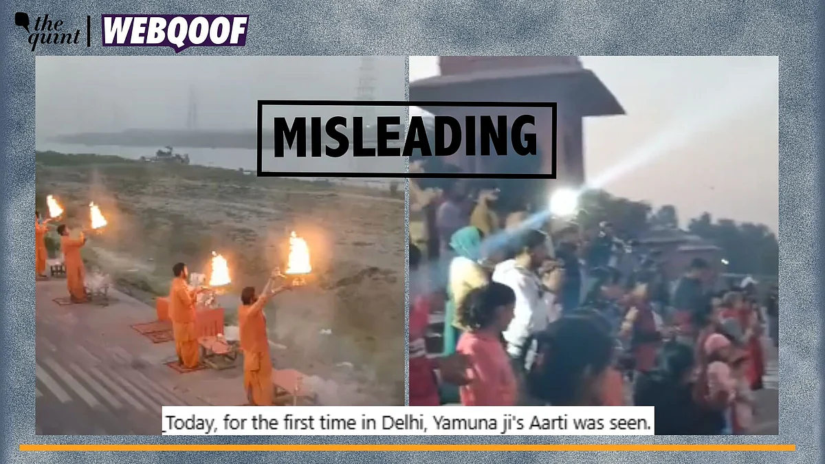 <div class="paragraphs"><p>Fact-Check | The claim of Yamuna Aarti being performed in Delhi for the first time is false.</p></div>