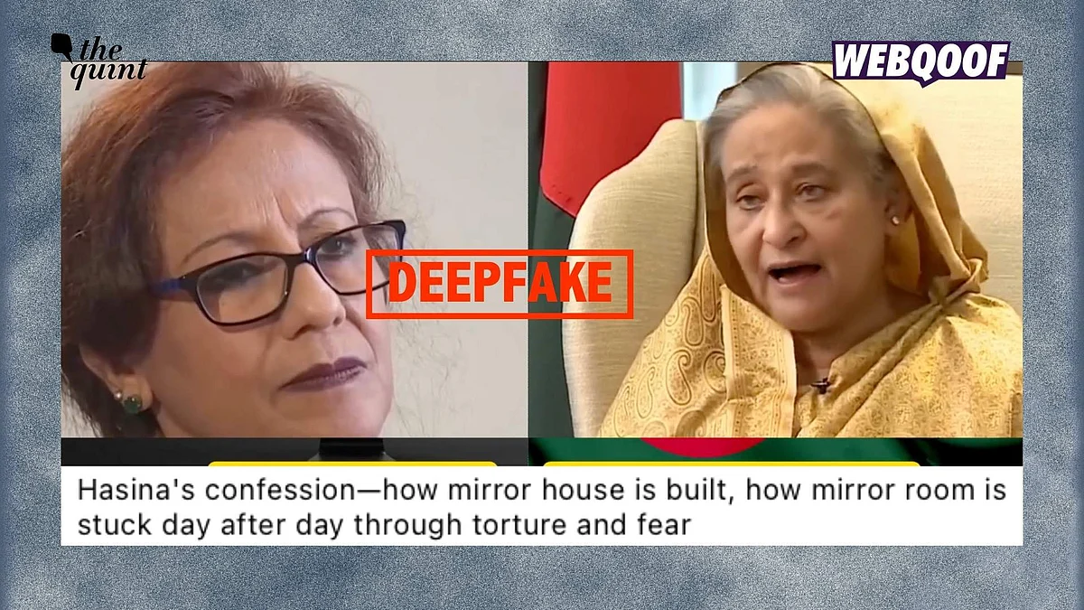 <div class="paragraphs"><p>A deepfake of former Bangladesh PM Sheikh Hasina has gone viral with the false claim that it shows her talking about aynaghars, or detention camps, in an interview.&nbsp;</p></div>