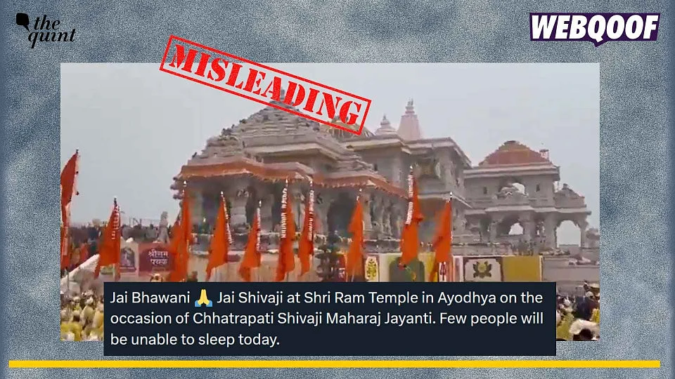 <div class="paragraphs"><p>An old video of <em>Dhol Tasha </em>being performed at the inauguration of Ram mandir in 2024 is being falsely linked to Chhatrapati Shivaji Maharaj Jayanti 2025.</p></div>