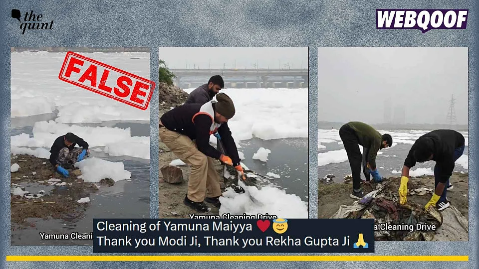 <div class="paragraphs"><p>An old video of volunteers cleaning Yamuna river ghat in Delhi is being falsely credited to BJP.</p></div>