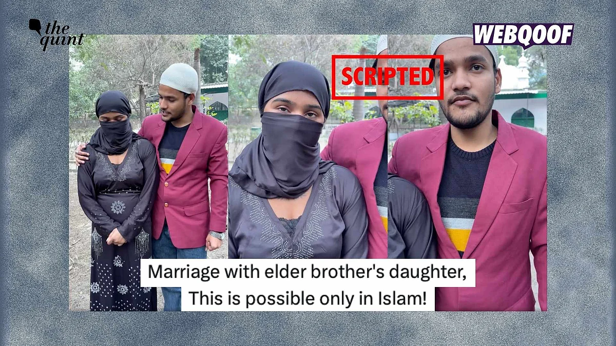 <div class="paragraphs"><p>A scripted video has gone viral with the false claim that it shows a real incident of a Muslim man marrying his niece.</p></div>