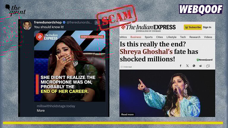 <div class="paragraphs"><p>Several phishing links and altered images featuring Shreya Ghoshal are going viral on X as posts and ads.</p></div>