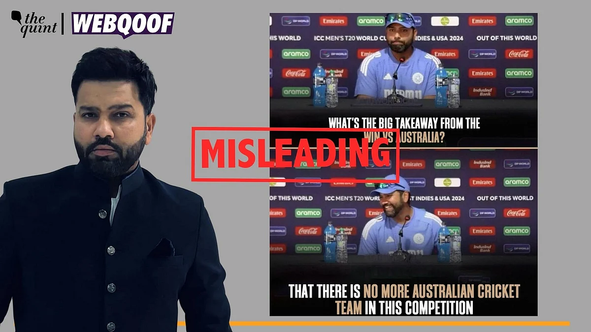<div class="paragraphs"><p>The image shows an old interview of Rohit Sharma and is not recent.</p></div>