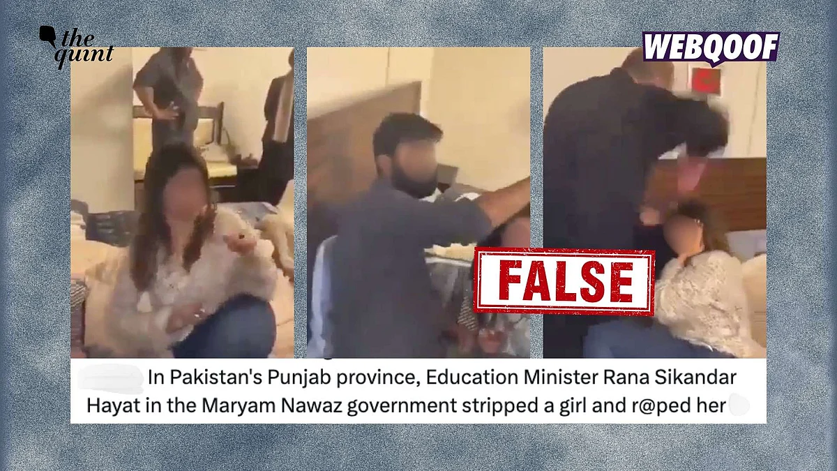 <div class="paragraphs"><p>An old video is being shared with the false claim that it shows Pakistani education minister Rana Sikandar Hayat harassing a couple and sexually assaulting the woman.</p></div>
