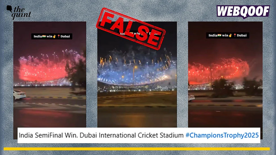 <div class="paragraphs"><p>An old video of fireworks from Kuwait's stadium is being falsely linked to India vs Australia semi-final match in the ICC Champions Trophy.</p></div>