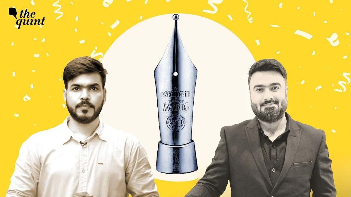 <div class="paragraphs"><p>The Quint's Athar Rather &amp; Vishnukant Tiwari won the Ramnath Goenka Award&nbsp;for Excellence in Journalism.</p></div>