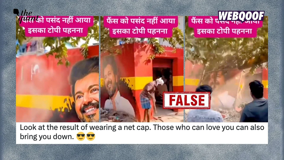 <div class="paragraphs"><p>An old video is being shared to falsely claim that actor Vijay's party office was demolished after he hosted an iftar party during Ramzan.</p></div>