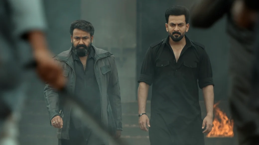 <div class="paragraphs"><p>Mohanlal and Prithviraj Sukumaran in a still from the trailer.&nbsp;</p></div>