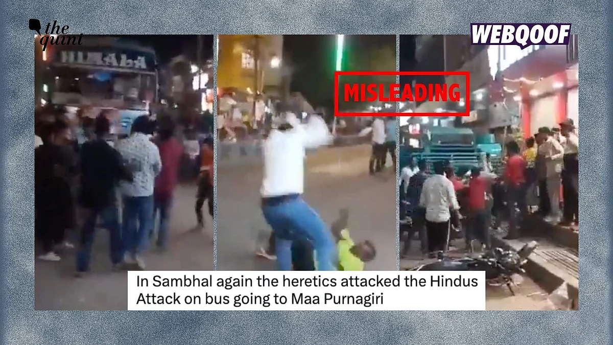 <div class="paragraphs"><p>A video of a fight between pilgrims and locals in Sambhal, UP, has gone viral with the false claim that people from the Muslim community attacked Hindu devotees.</p></div>