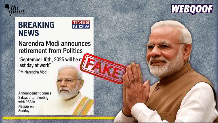 <div class="paragraphs"><p>A fake graphic is going viral to claim that Prime Minister Narendra Modi will be resigning in September 2025.</p></div>