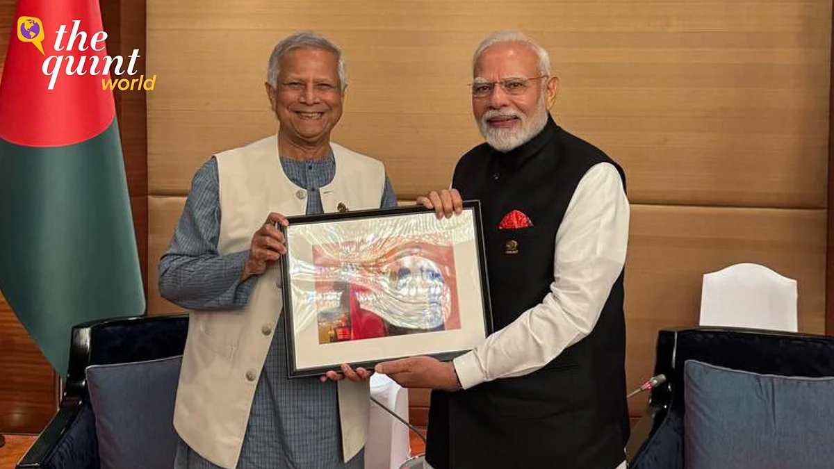 <div class="paragraphs"><p>The meeting marked the first interaction between PM Modi and Yunus following the ouster of Bangladesh's longest-serving premier and the latter's archrival <a href="https://www.thequint.com/topic/bangladesh-pm-sheikh-hasina">Sheikh Hasina</a> in August last year, and her subsequent departure to India.</p></div>
