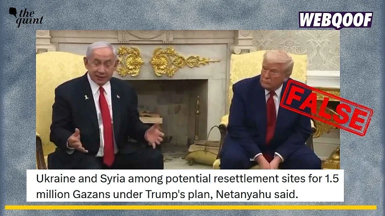 <div class="paragraphs"><p>A false claim is going viral to claim that Donald Trump and Benjamin Netanyahu have announced that Ukraine and Syria would build resettlement sites for Gazans.</p></div>