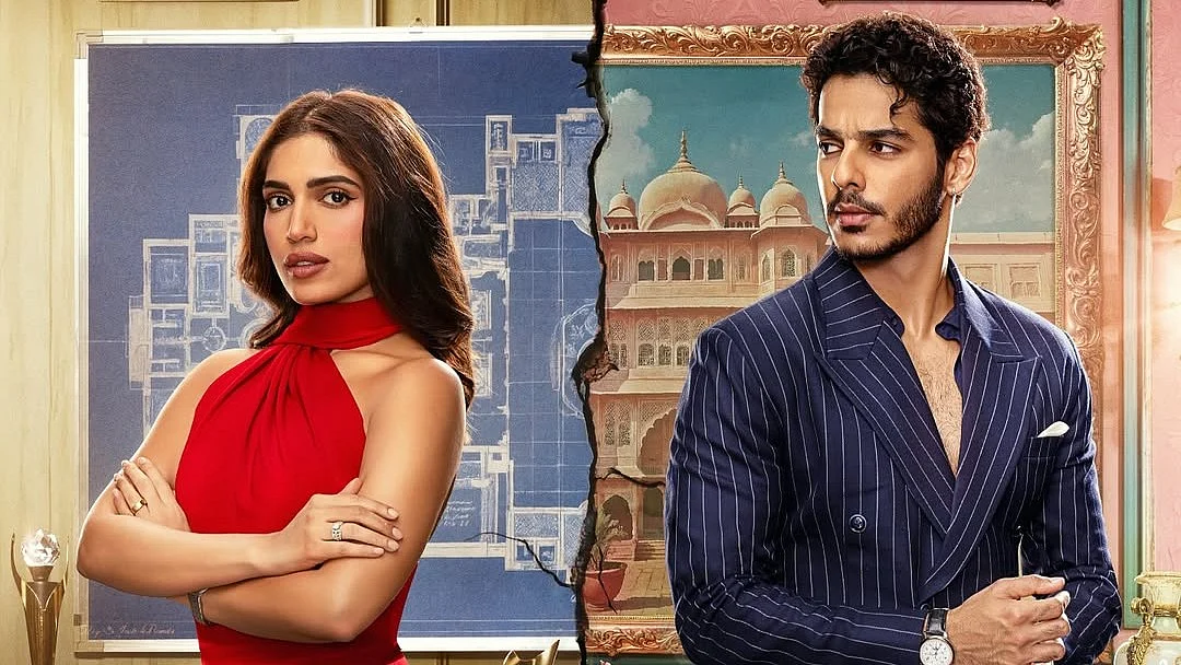 <div class="paragraphs"><p>Bhumi Pednekar and Ishaan Khatter in the poster for<em> The Royals.</em></p></div>