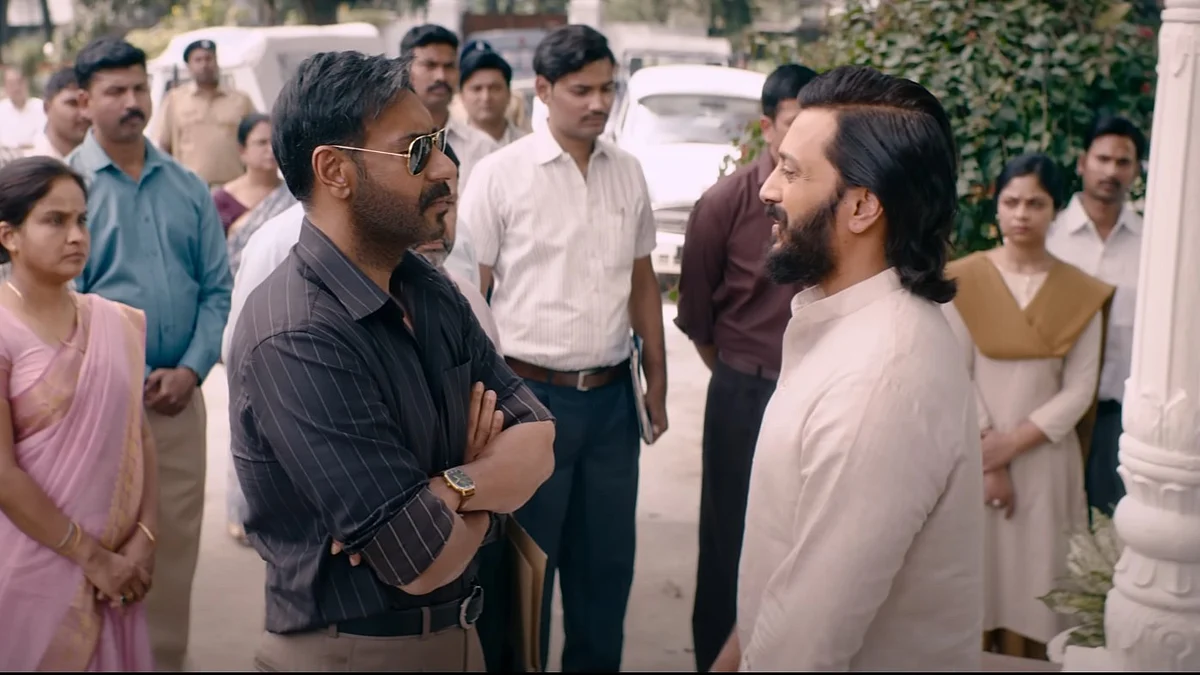 <div class="paragraphs"><p>Ajay Devgn and Riteish Deshmukh in a still from<em> Raid 2.</em></p></div>