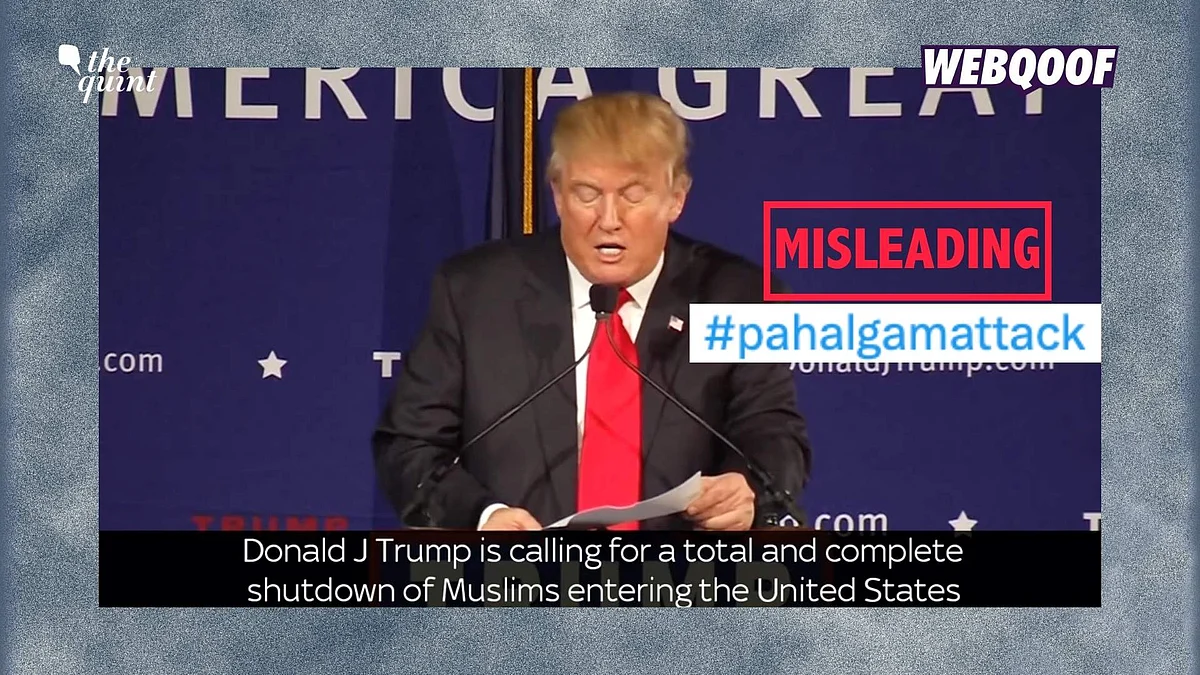 <div class="paragraphs"><p>A 10-year-old video of US President Donald Trump has gone viral with the misleading claim that he called for a 'complete shutdown' of Muslims entering the US after the Pahalgam terror attack.</p></div>