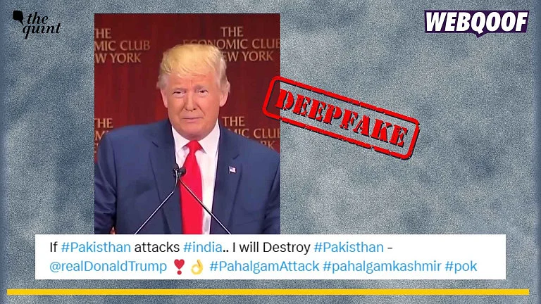 <div class="paragraphs"><p>A deepfake video of Donald Trump is going viral to claim that he spoke against Pakistan to support India.</p></div>