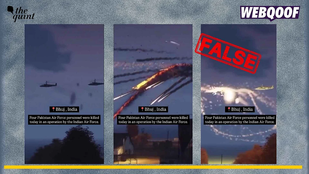 <div class="paragraphs"><p>A video game simulation showing two helicopters being attacked is being shared to falsely claim that it shows IAF shooting down Pakistan's fighter helicopters.</p></div>