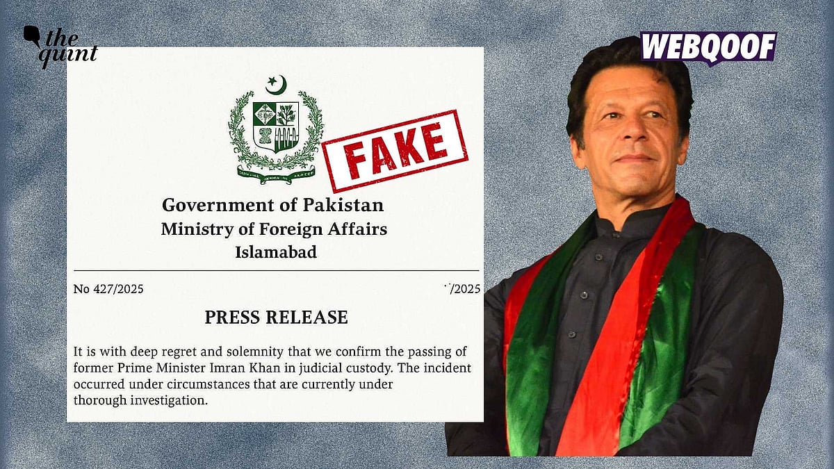 <div class="paragraphs"><p>A fake letter which claims that former Pakistan PM Imran Khan died in judicial custody on 10 May has gone viral on social media.</p></div>