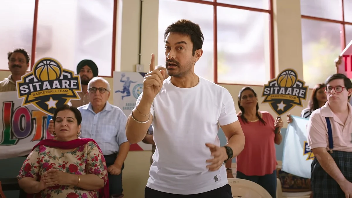 <div class="paragraphs"><p>Aamir Khan in the trailer for<em> Sitaare Zameen Par.</em></p></div>
