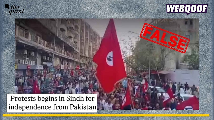 <div class="paragraphs"><p>An unrelated video showing a protest is being shared to falsely claim that it shows people demanding "Sindhudesh independence".</p></div>
