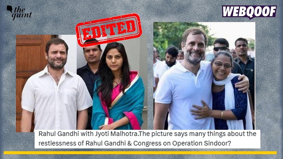 <div class="paragraphs"><p>Altered images are going viral as real to claim that it shows Jyoti Malhorta posing with Rahul Gandhi. </p></div>