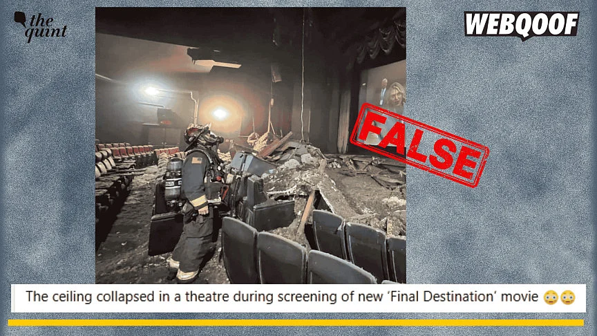 <div class="paragraphs"><p>An old image of a collapsed roof inside a movie theatre is going viral where users are falsely linking it to the screening of <em>Final Destination Bloodlines.</em></p></div>