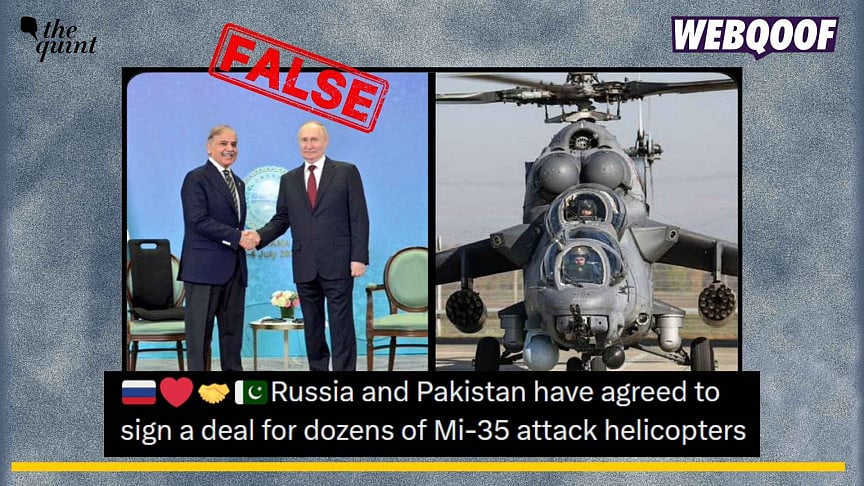 <div class="paragraphs"><p>A false claim is going viral online which states that&nbsp;Russia has recently signed a deal with Pakistan to sell dozens of Mi-35 attack helicopters.</p></div>