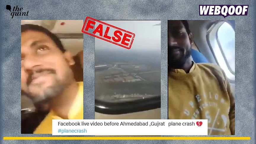 <div class="paragraphs"><p>A 2023 video showing a passenger recording himself from inside a plane while a crashes in Nepal is being falsely linked to Air India plane crash in Ahmedabad. Read our fact-check here.</p></div><div class="paragraphs"><p><br></p></div>
