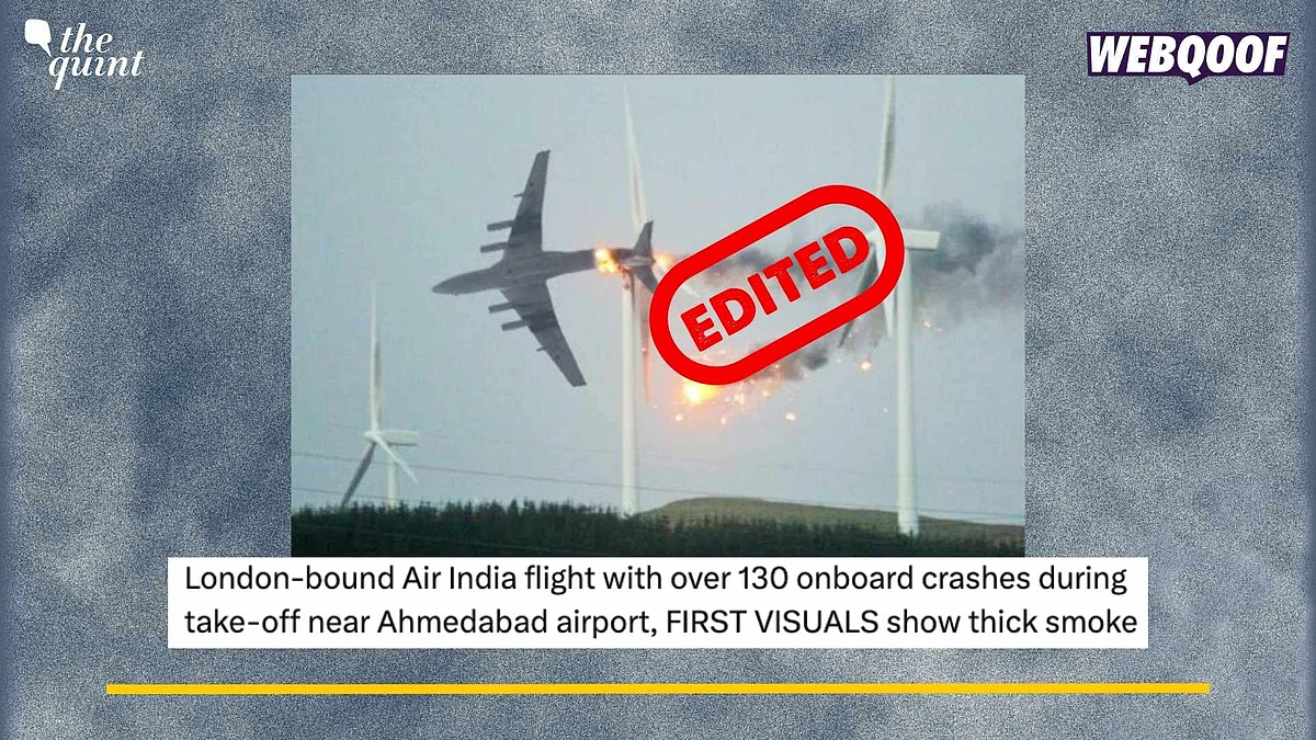 <div class="paragraphs"><p>Fact-Check: This image is from Scotland and dates back to 2011. However, it has been edited to falsely claim that it shows the Ahmedabad plane crash.&nbsp;</p></div>