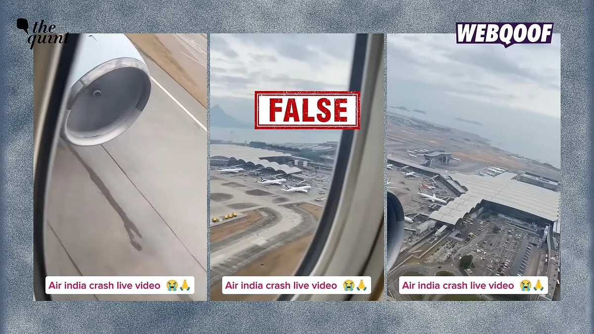 <div class="paragraphs"><p>A video from Hong Kong has gone viral with the false claim that it shows a video recorded inside the Air India plane which crashed in Ahmedabad.</p></div>
