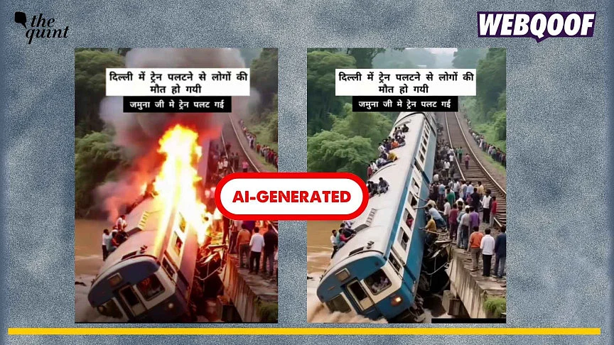 <div class="paragraphs"><p>An AI-generated video is being shared as a real clip showing a train overturning into a river while people are trying to escape.</p></div>