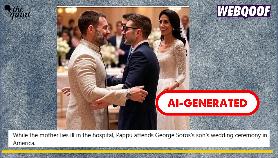 <div class="paragraphs"><p>An AI-generated image is going viral online to claim that Rahul Gandhi attended George Soros’ son, Alex Soros' wedding in New York.</p></div>