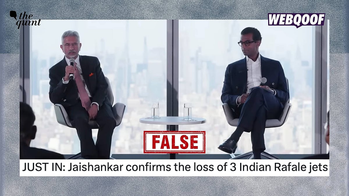 <div class="paragraphs"><p>An edited video of EAM S Jaishankar has gone viral with the false claim that he admitted that India lost six Rafale jets to Pakistan during Operation Sindoor.</p></div>