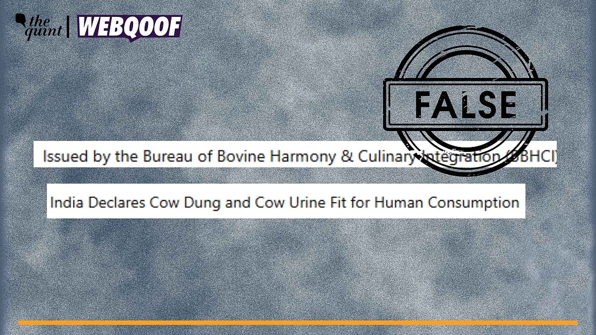 <div class="paragraphs"><p>Fact-Check | No such body named&nbsp;Bureau of Bovine Harmony &amp; Culinary Integration is false.</p></div>