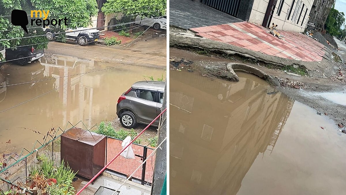 <div class="paragraphs"><p>Roads across Gurugram is flooded with rain water.</p></div>