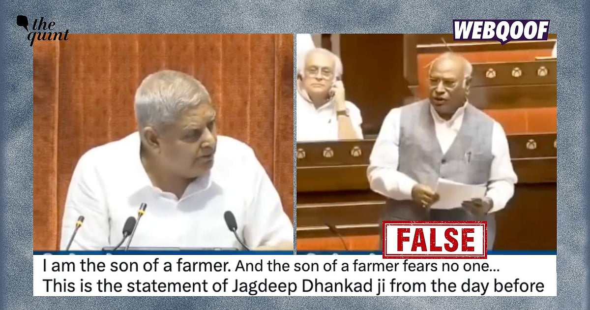 Kharge's Rajya Sabha Remarks on Dhankhar Circulated in Video