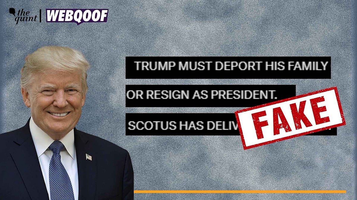 <div class="paragraphs"><p>Fact-Check | The claim about the US Supreme Court ordering President Trump to deport his family is false.</p></div>