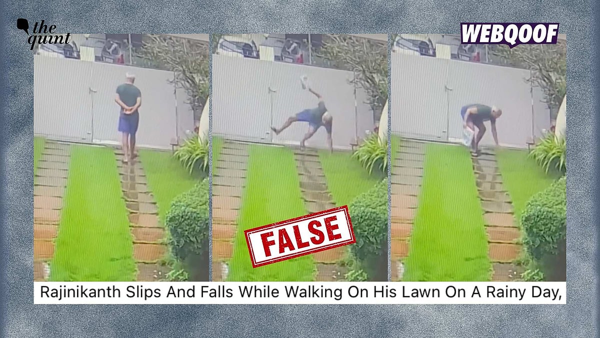 <div class="paragraphs"><p>A video of a man slipping and falling in his garden has gone viral on social media, where users have incorrectly identified him as actor Rajinikanth.</p></div>
