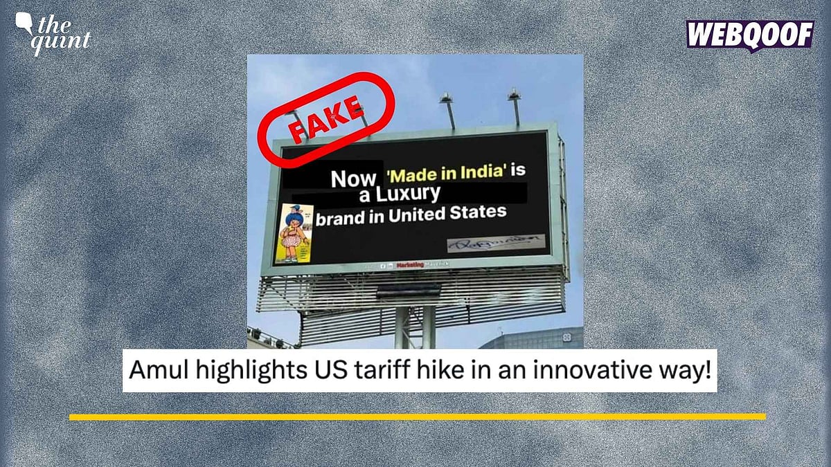 <div class="paragraphs"><p>Fact-Check: Amul has not rolled out any such billboard on the US' tariffs.&nbsp;</p></div>