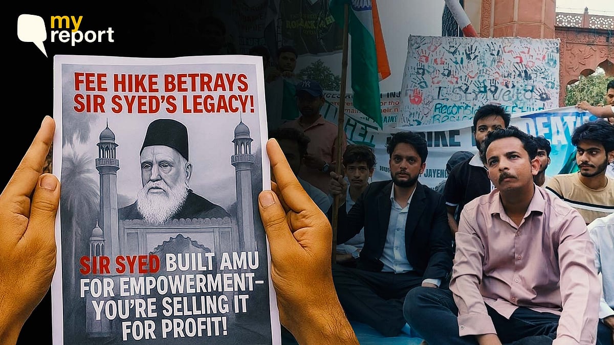 <div class="paragraphs"><p>Students at AMU have been protesting  on campus since 3 August.</p></div>