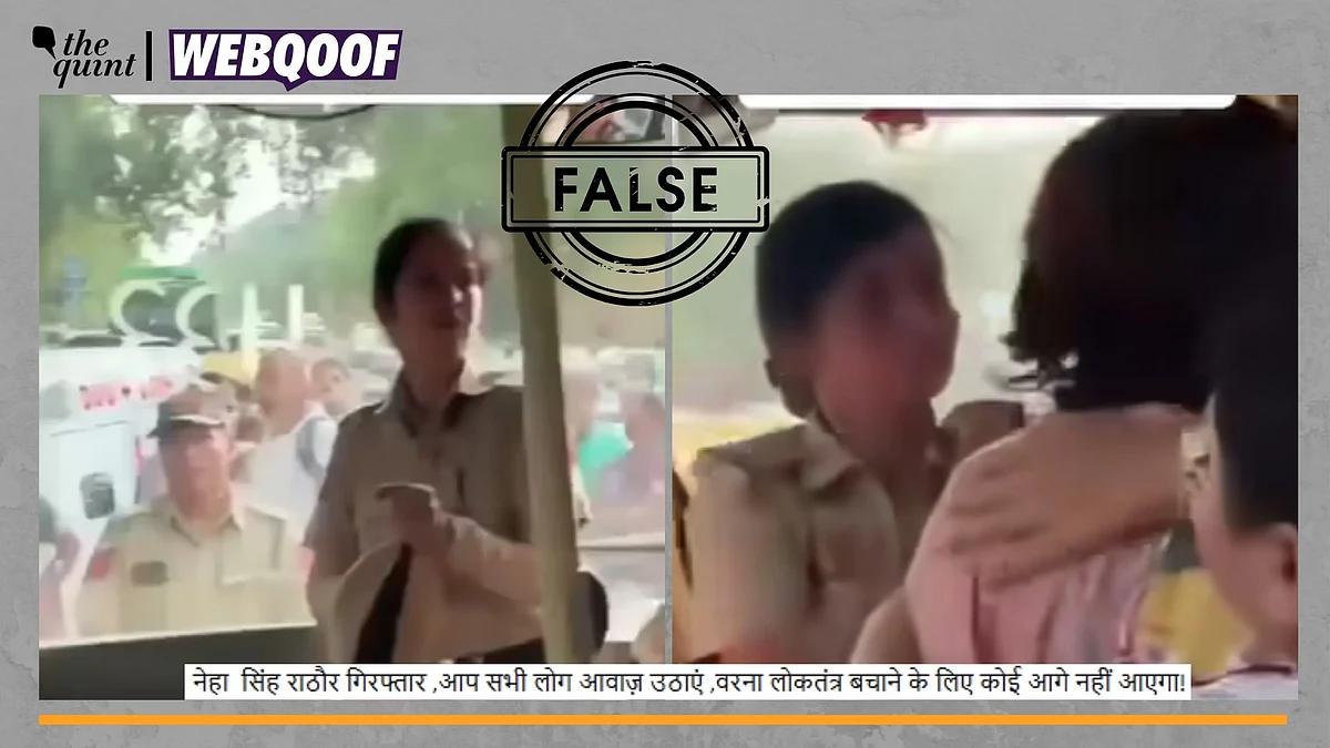 <div class="paragraphs"><p>Fact-Check | The video does not show singer Neha Singh Rathore being arrested.</p></div>