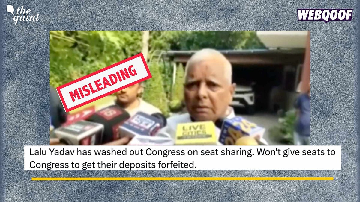 <div class="paragraphs"><p>Fact-Check: This video is from 2021 and not linked to the upcoming Bihar elections.&nbsp;</p></div>