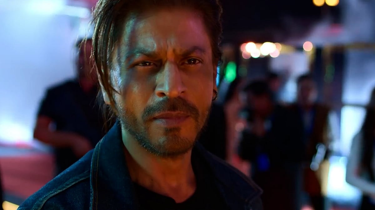 <div class="paragraphs"><p>Shah Rukh Khan in a still from the trailer of<em> Ba***ds of Bollywood</em></p></div>