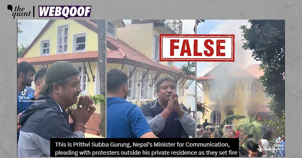 Viral Video Falsely Claims Nepal Minister Pleading with Protesters