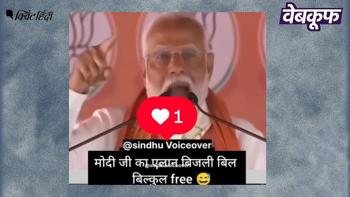 <div class="paragraphs"><p>फ्री बिजली देने का दावा करते पीएम मोदी का यह वीडियो भ्रामक है</p></div>