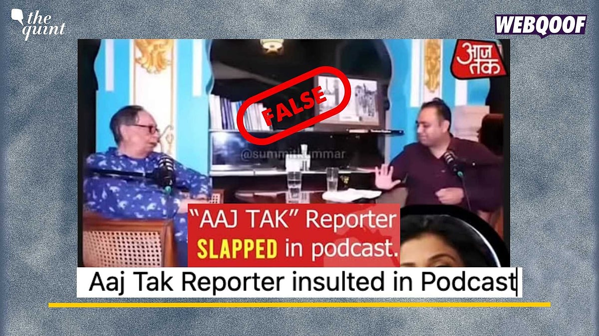 <div class="paragraphs"><p>Fact-Check: Aaj Tak debunked the claim and noted that the journalist in frame was not associated with them.</p></div>