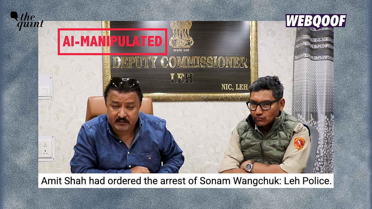 <div class="paragraphs"><p>An AI-manipulated video is being shared to falsely claim that the Leh police said that Union Home Minister Amit Shah ordered them to arrest Sonam Wangchuk.</p></div>