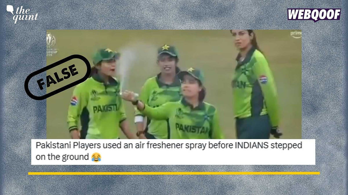 <div class="paragraphs"><p>Fact-Check: The player was seen spraying a disinfectant for a bug issue on field. </p></div>